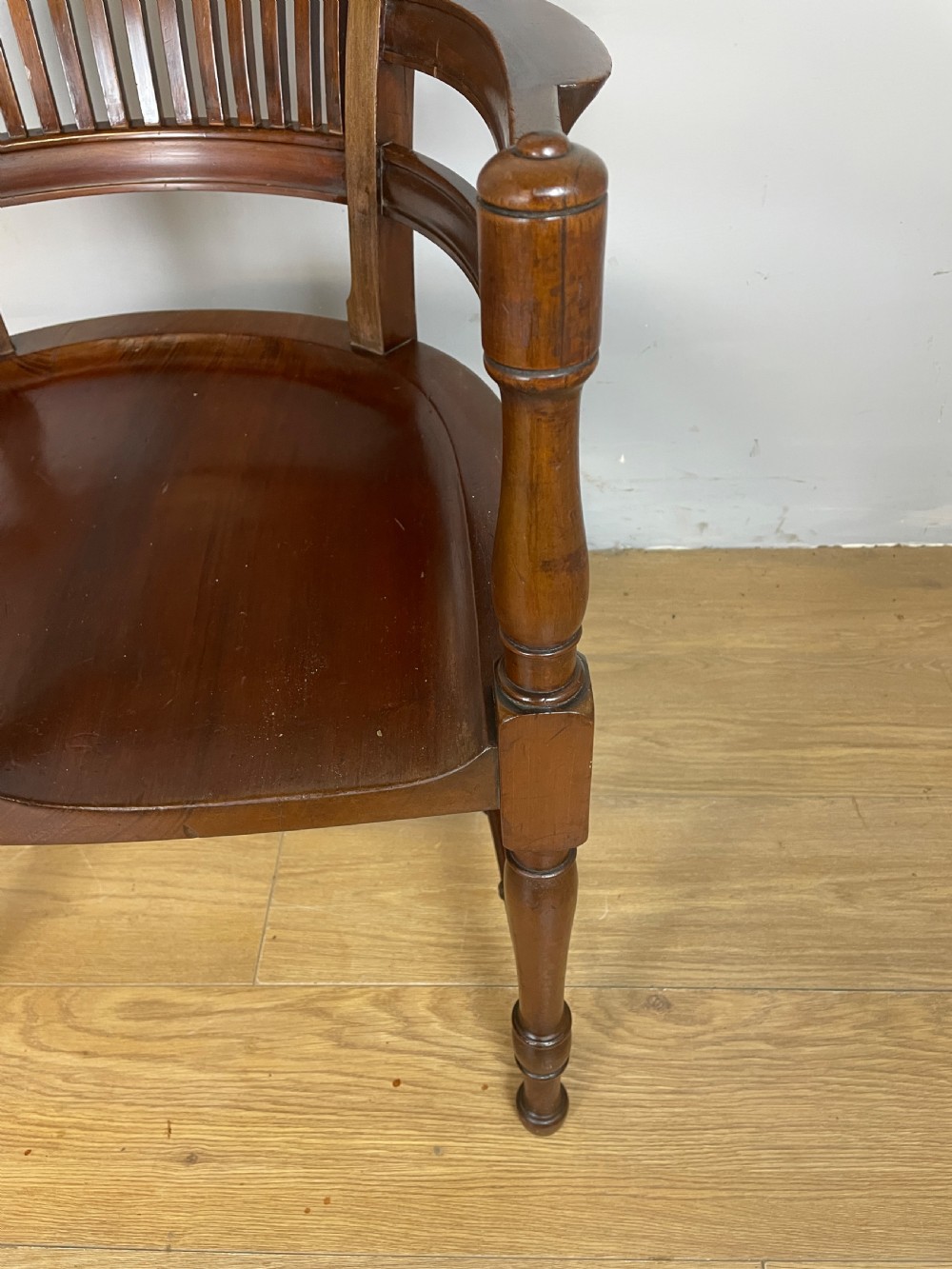 Arts and crafts walnut armchair in the manner of Godwin  View IV