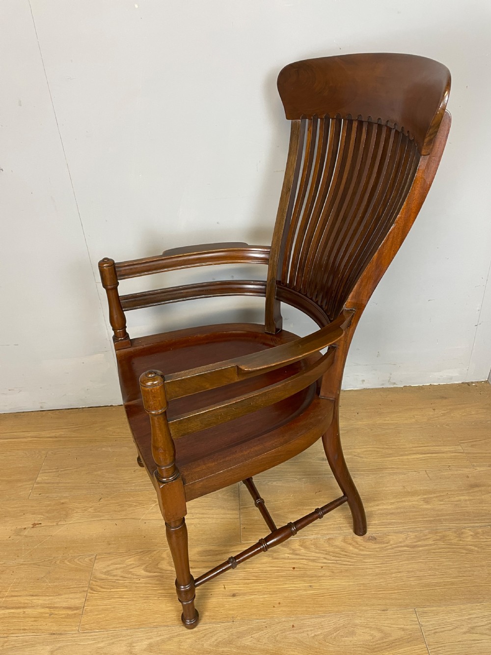 Arts and crafts walnut armchair in the manner of Godwin  View V