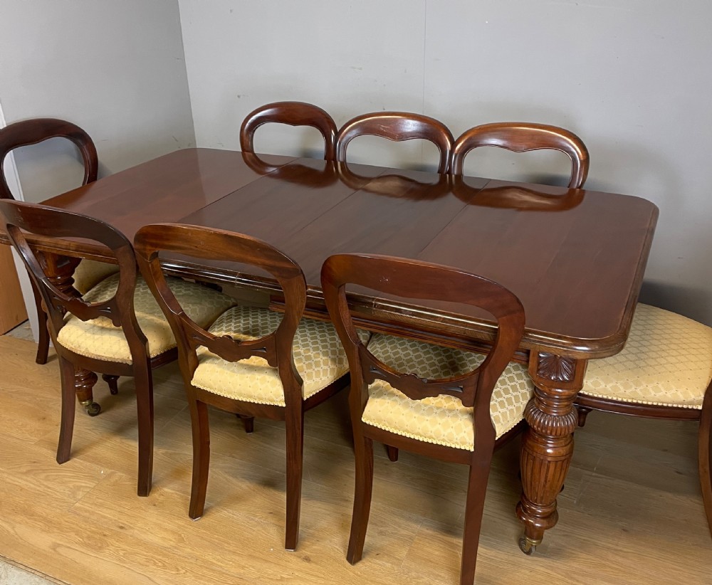 C19TH solid walnut wind out dining table  View XIII