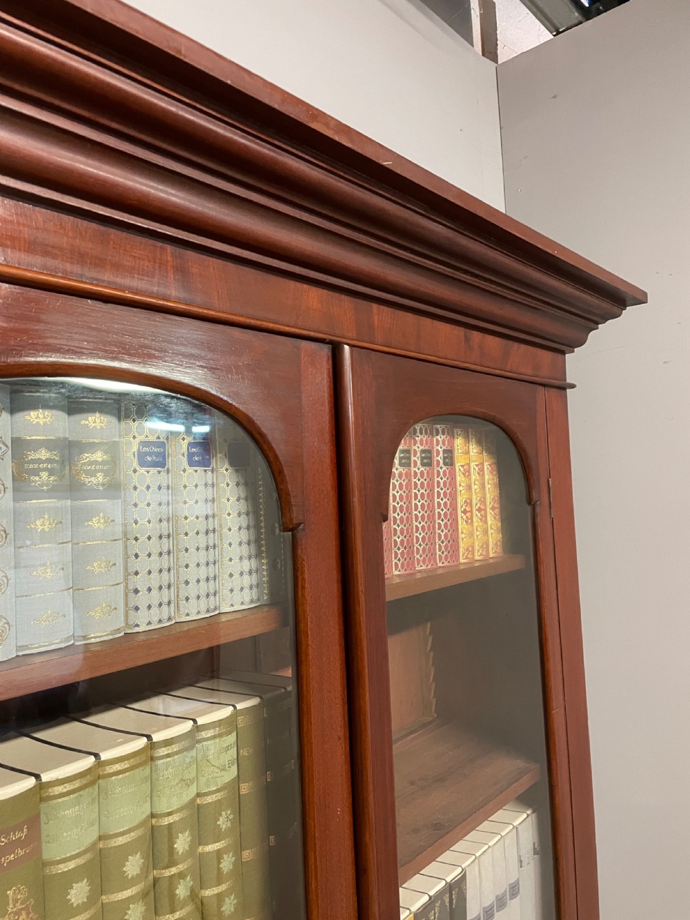 C19TH mahogany library bookcase over cupboard circa 1870 View V