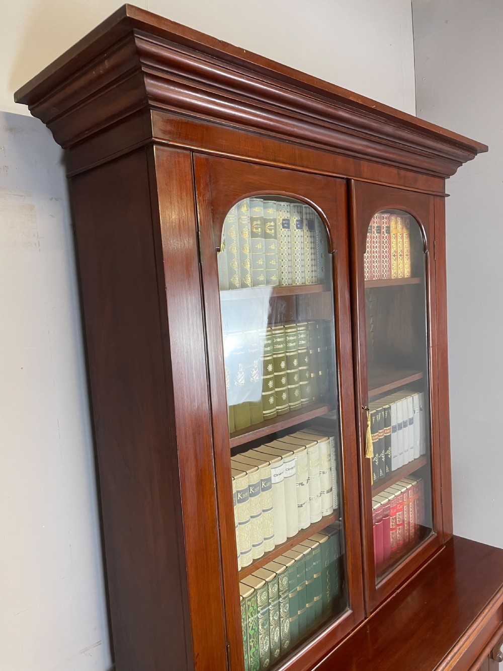 C19TH mahogany library bookcase over cupboard circa 1870 View VII