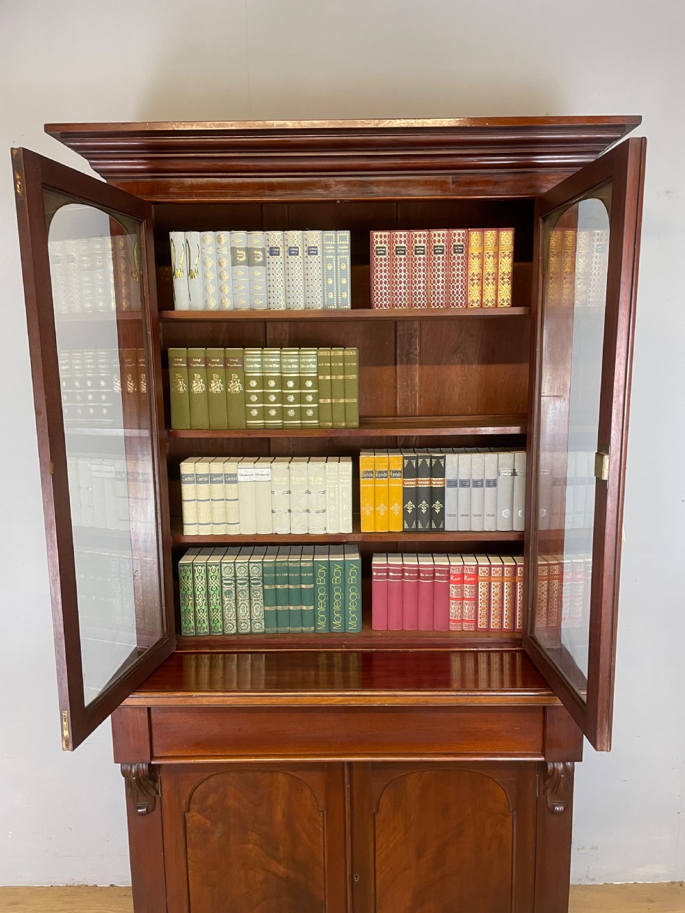 C19TH mahogany library bookcase over cupboard circa 1870 View VIII