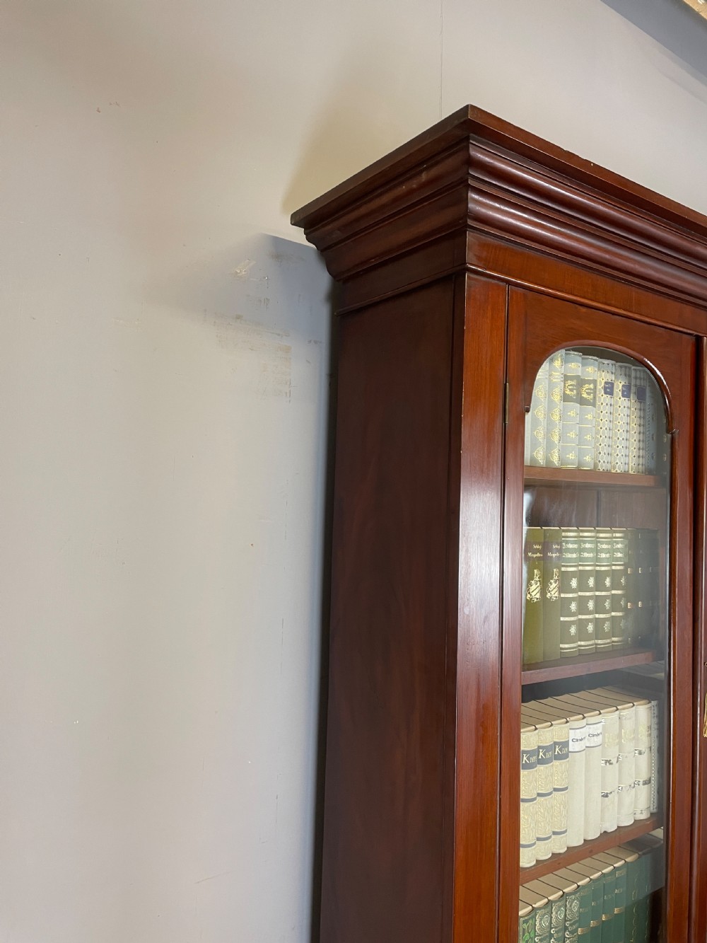 C19TH mahogany library bookcase over cupboard circa 1870 View XIV