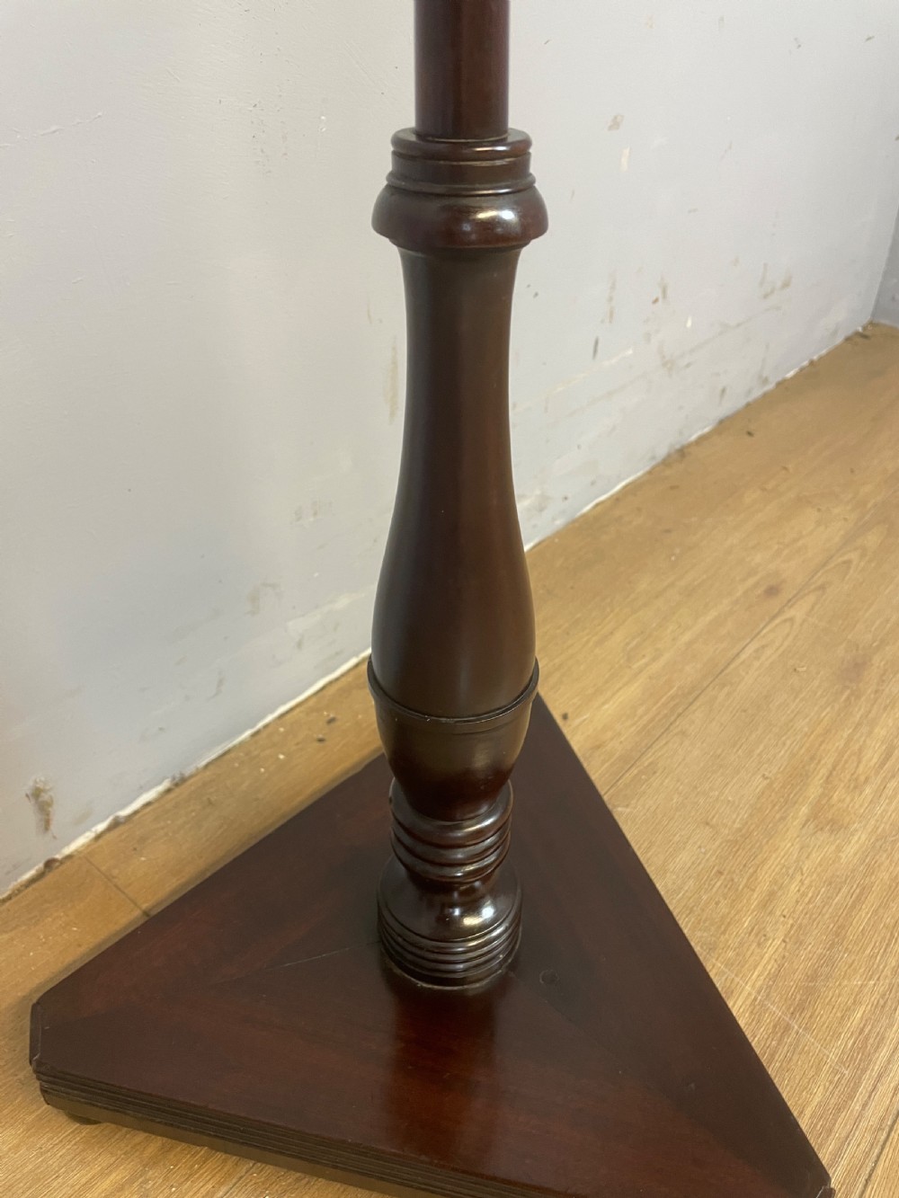 Regency mahogany wig stand on tripartite base  View VI