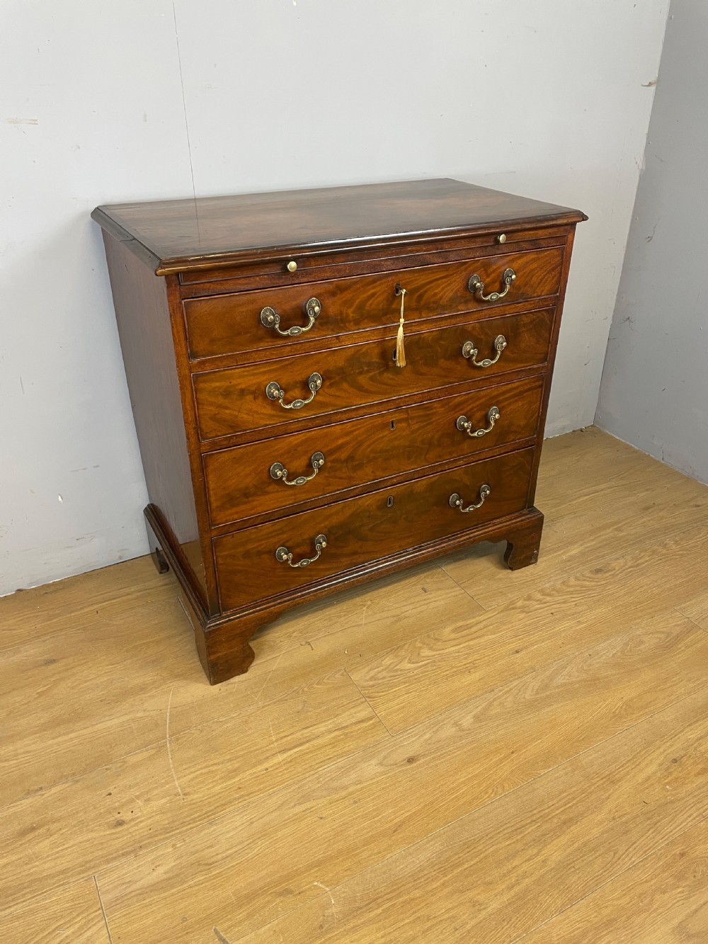 George III flame mahogany dressing chest circa 1770 