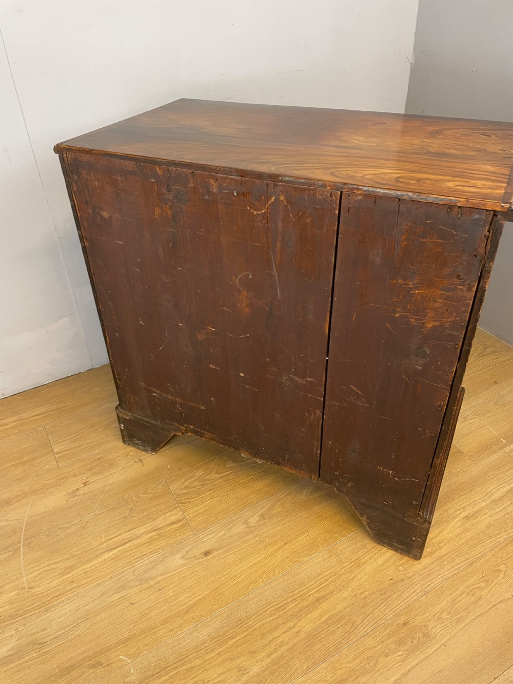 George III flame mahogany dressing chest circa 1770  View X