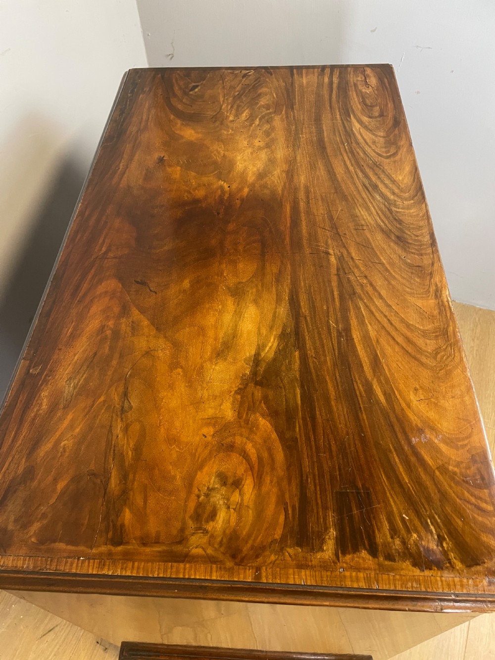 George III flame mahogany dressing chest circa 1770  View XI