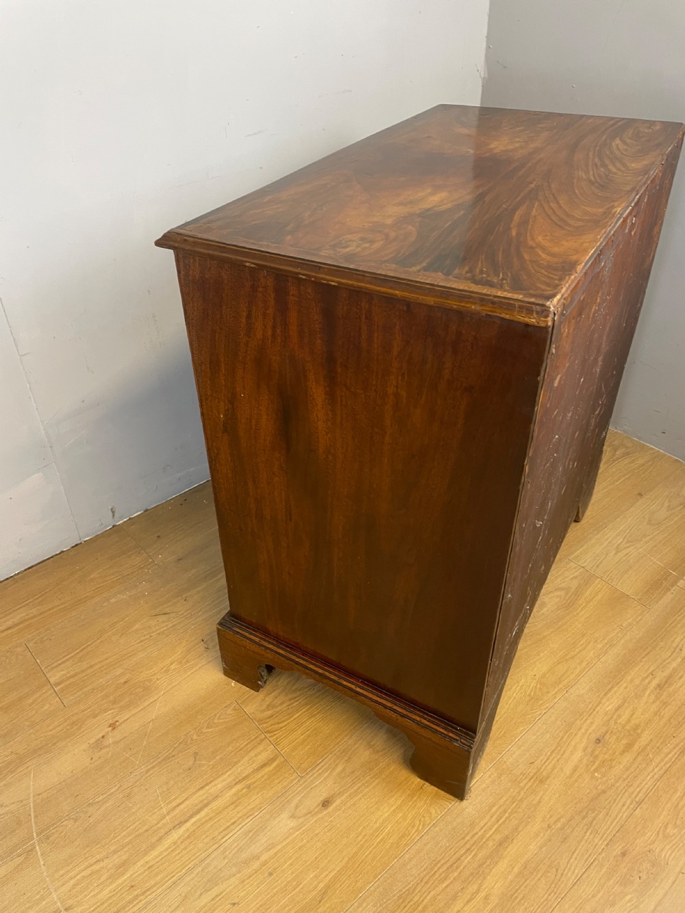 George III flame mahogany dressing chest circa 1770  View XII