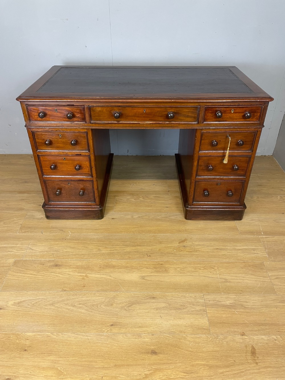 Victorian mahogany three part desk