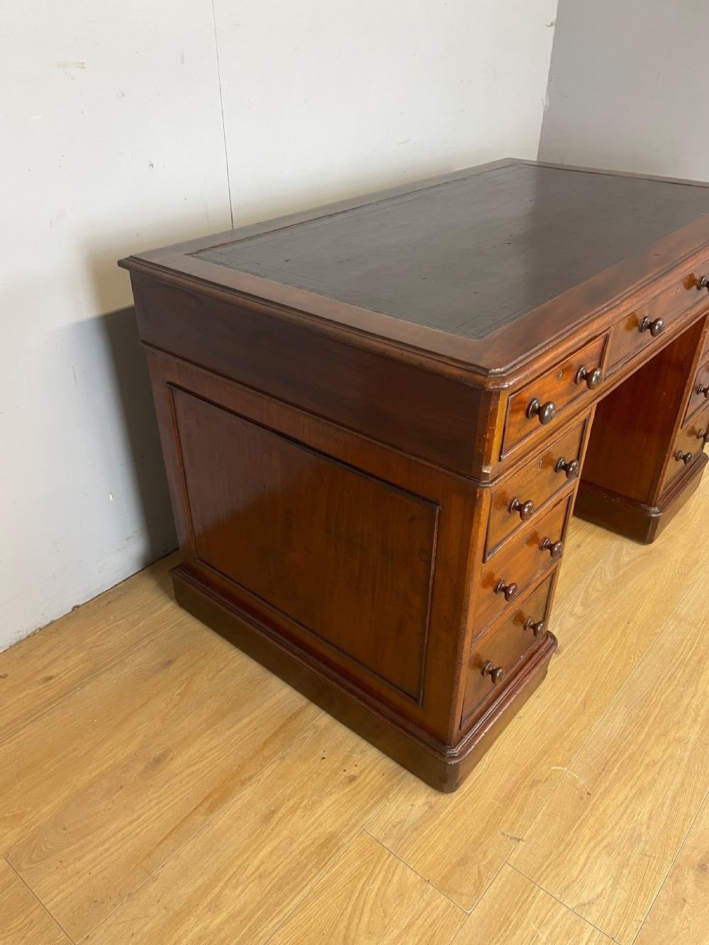 Victorian mahogany three part desk View II