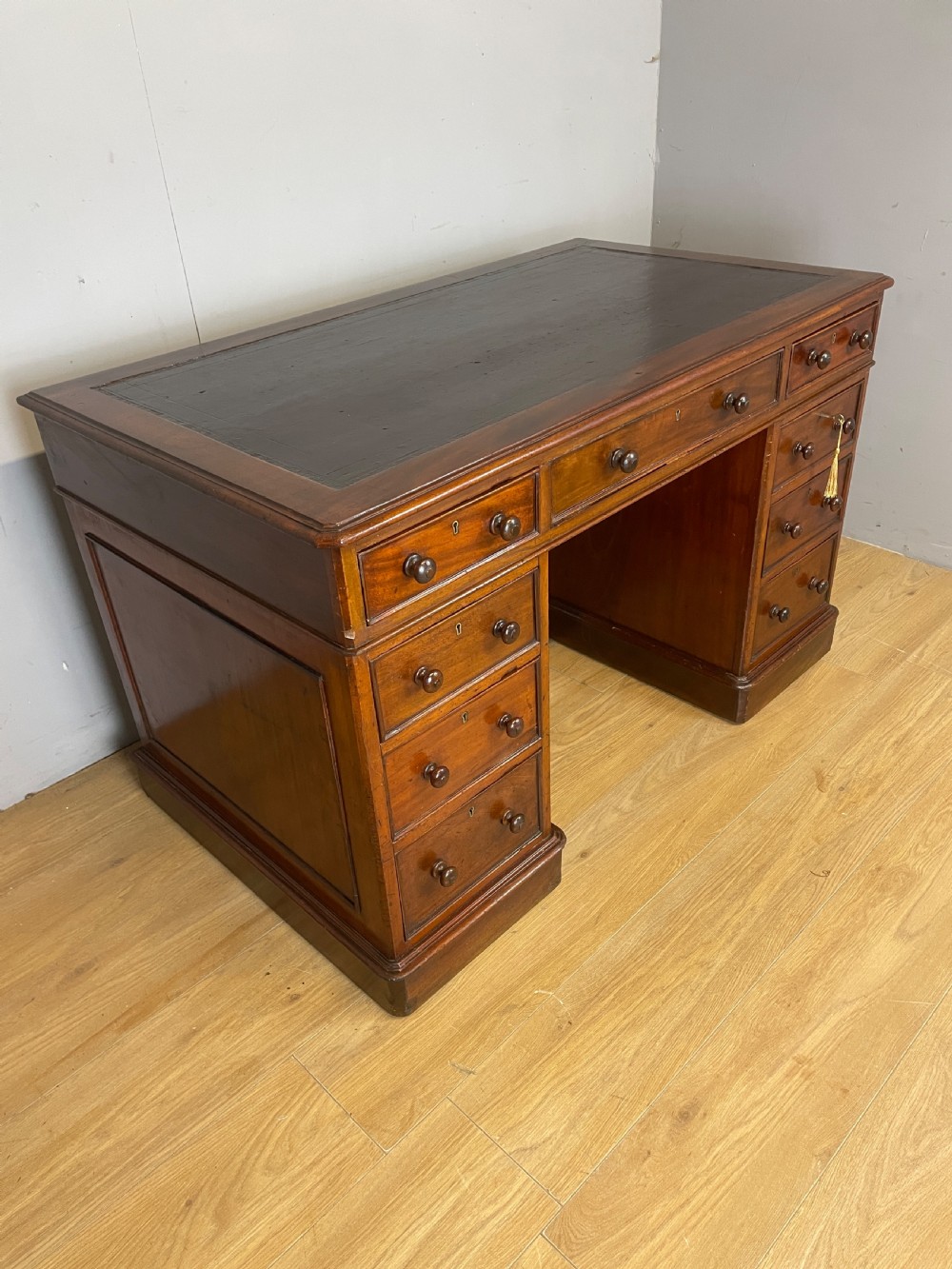 Victorian mahogany three part desk View IV