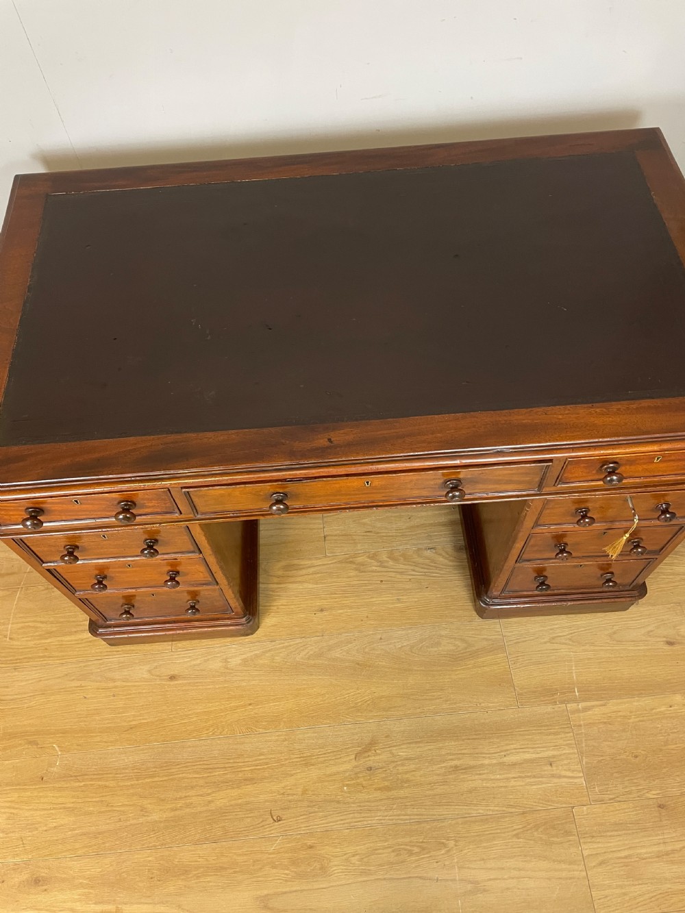 Victorian mahogany three part desk View XII
