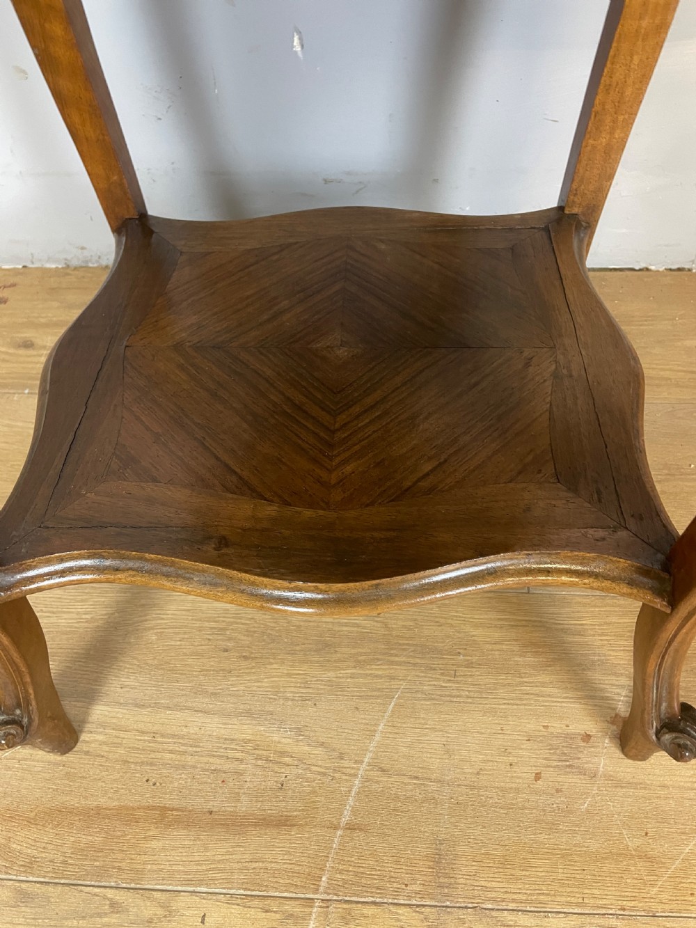 C19TH pair of walnut marble topped bedside cupboards  View XI
