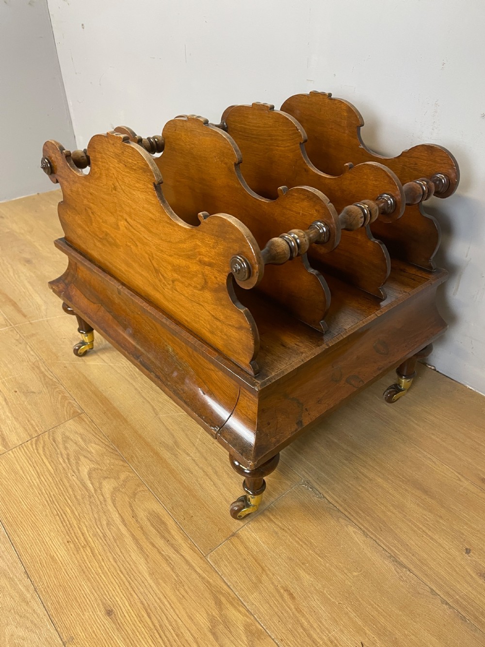 C19TH rosewood Canterbury on turned legs  View IV