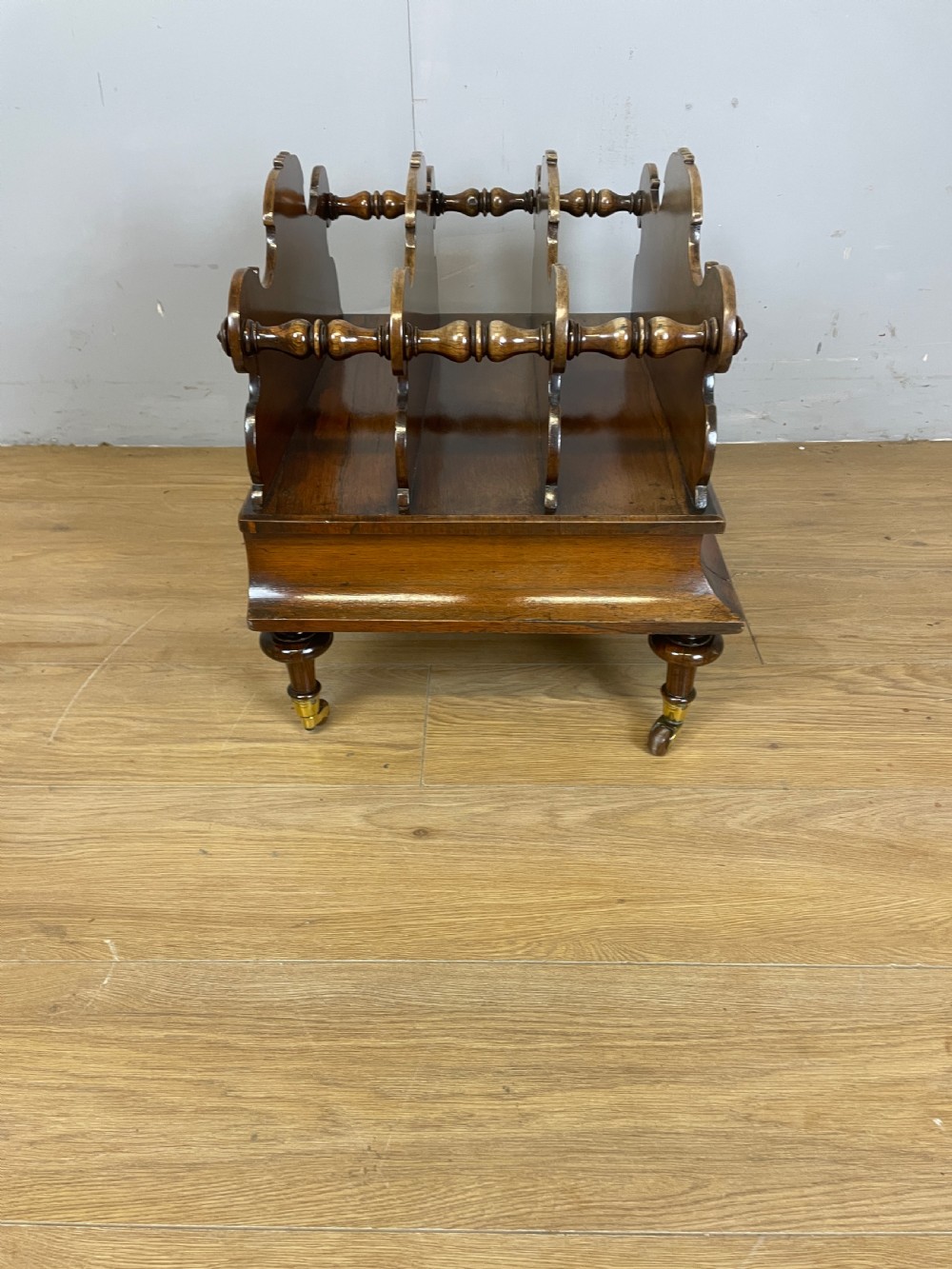 C19TH rosewood Canterbury on turned legs  View V