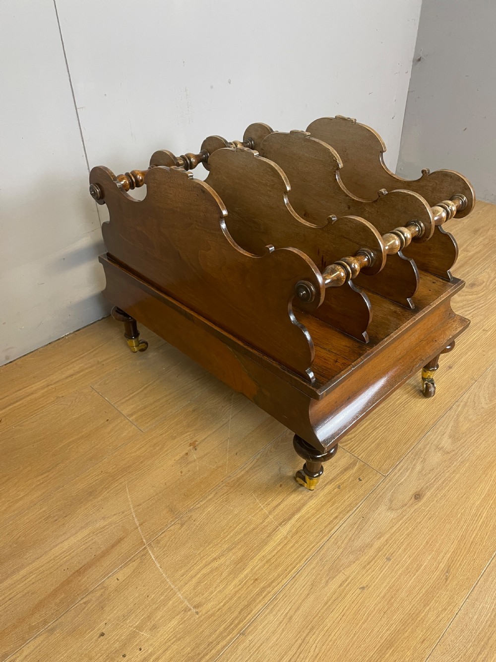 C19TH rosewood Canterbury on turned legs  View VIII