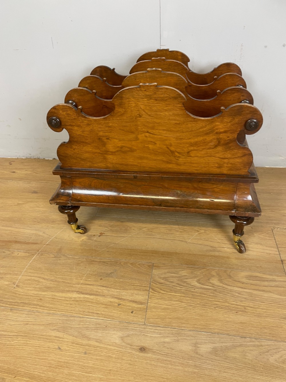 C19TH rosewood Canterbury on turned legs  View X