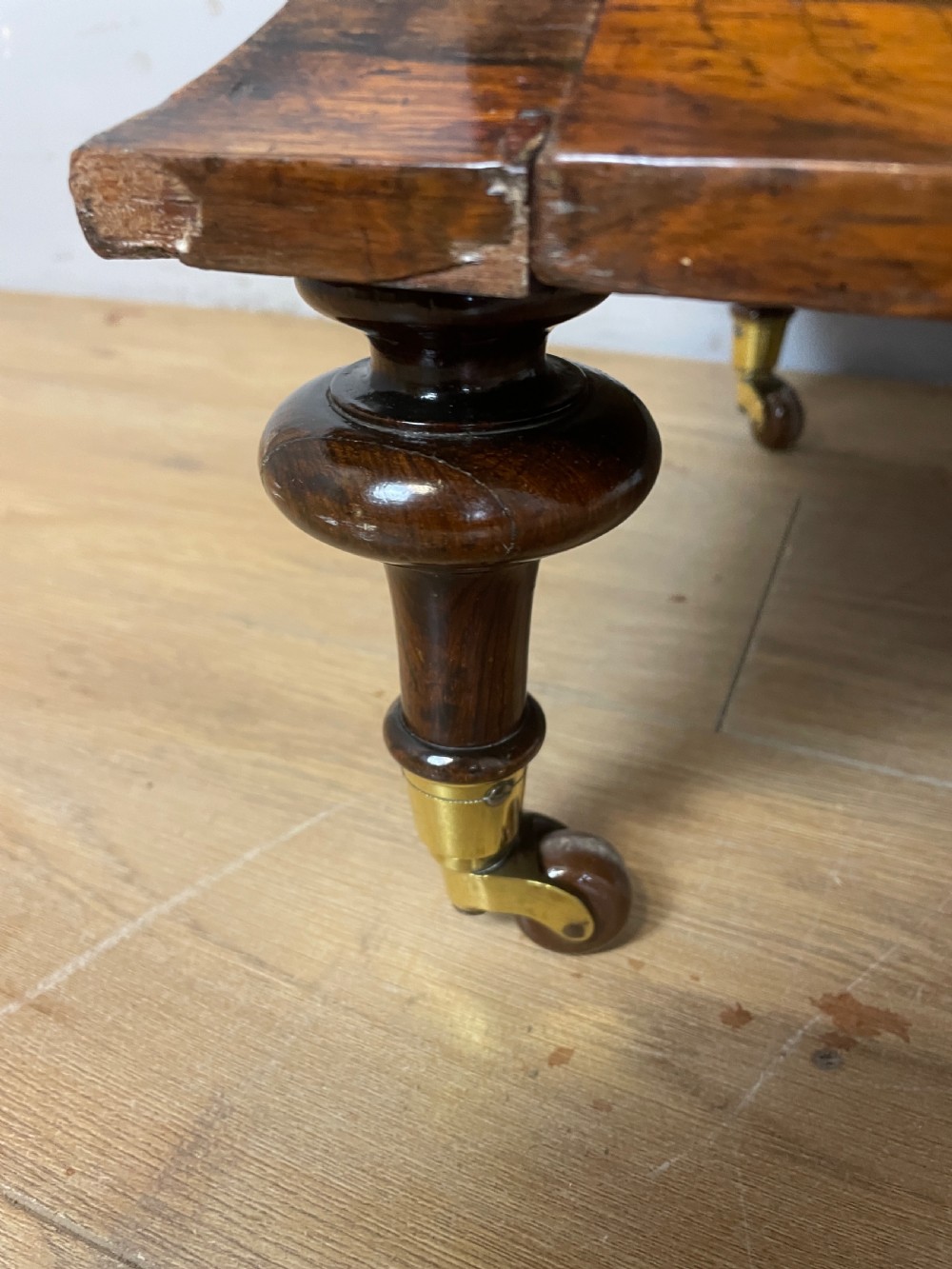 C19TH rosewood Canterbury on turned legs  View XII