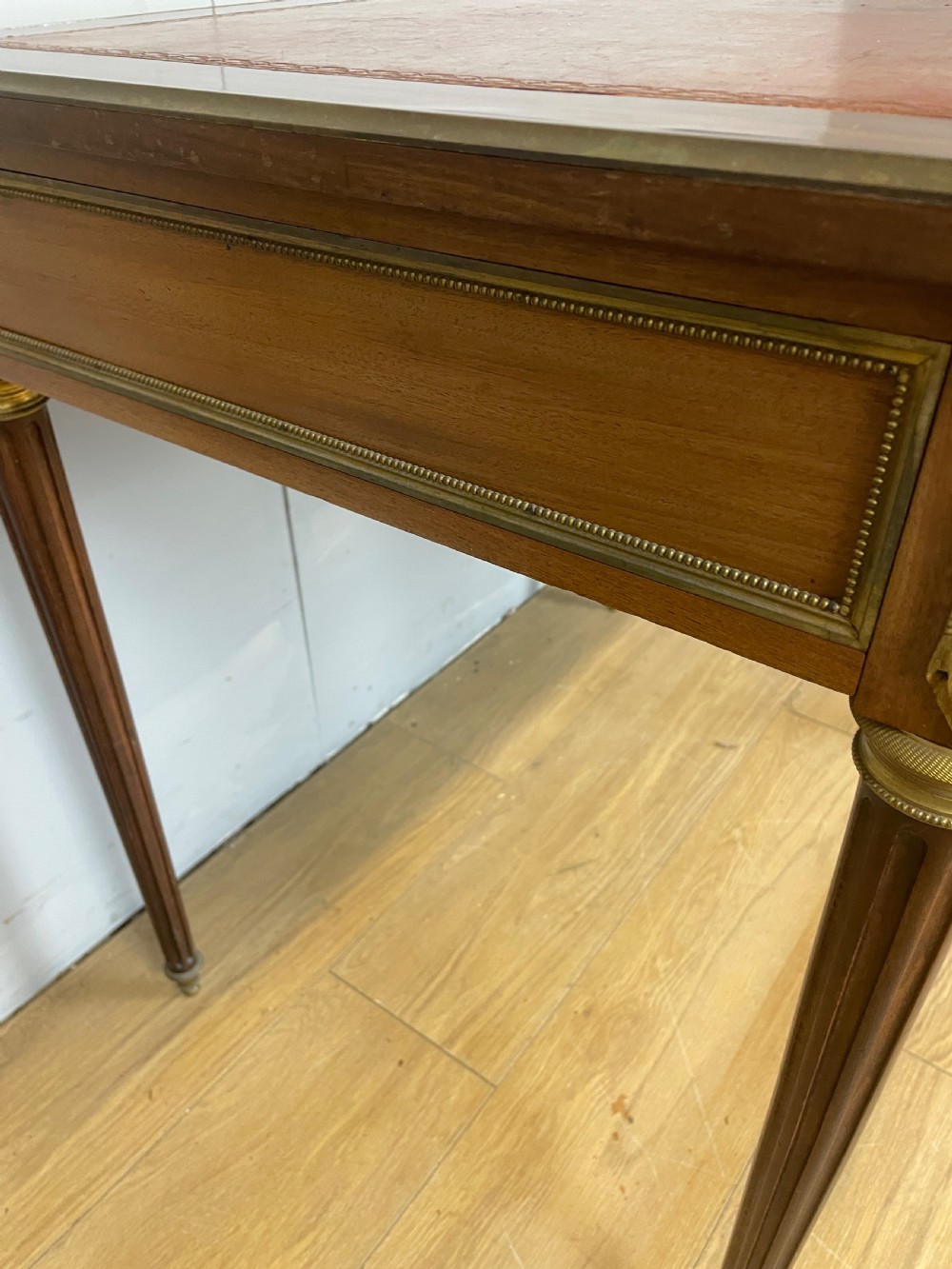 French brass and ormolu mounted writing table circa 1920  View VI