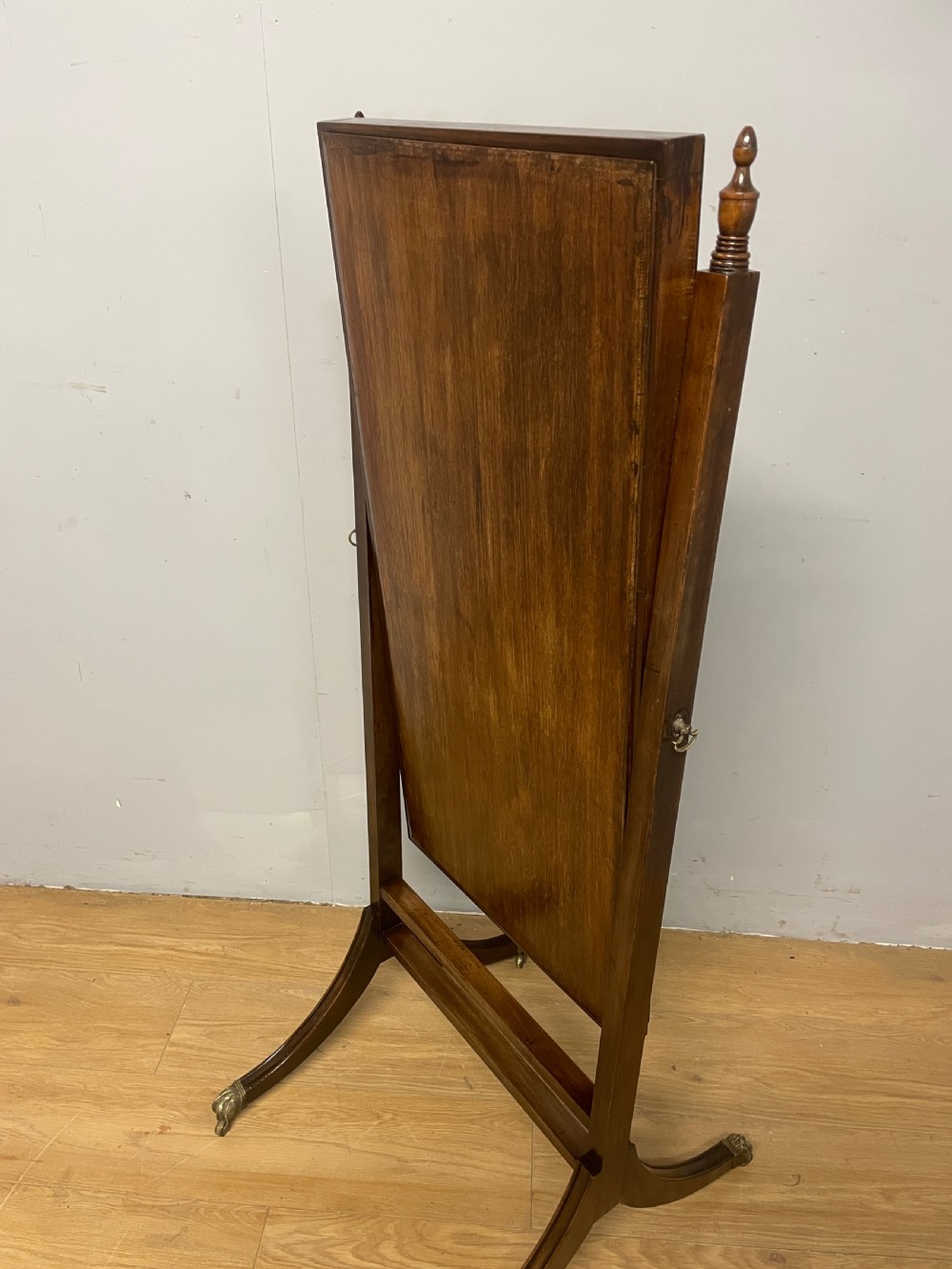 Edwardian mahogany compact cheval mirror  View VI
