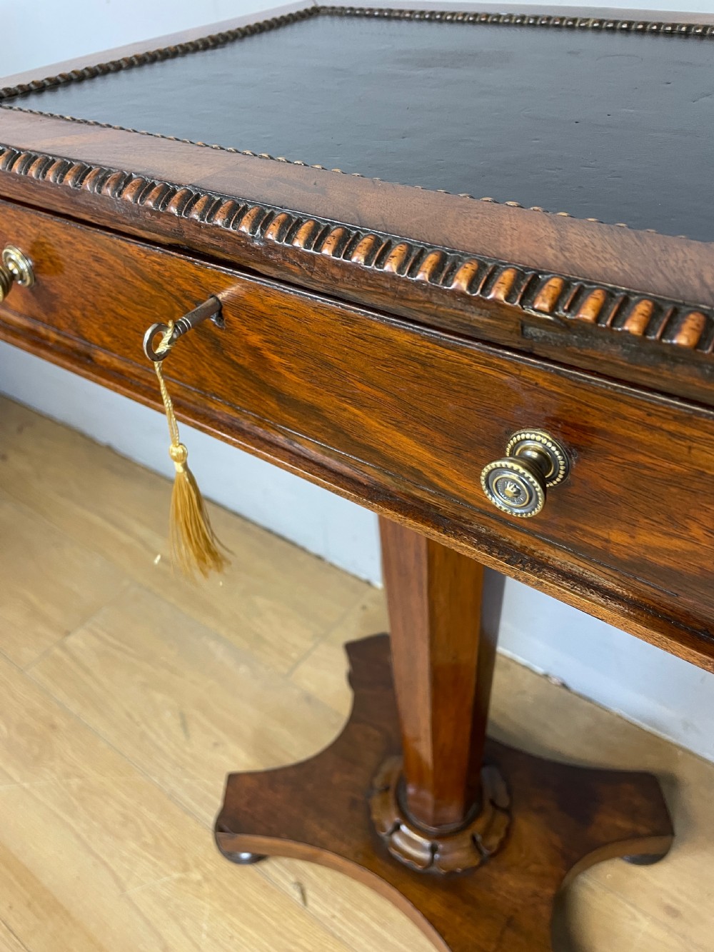Late Regency rosewood pedestal table  View V