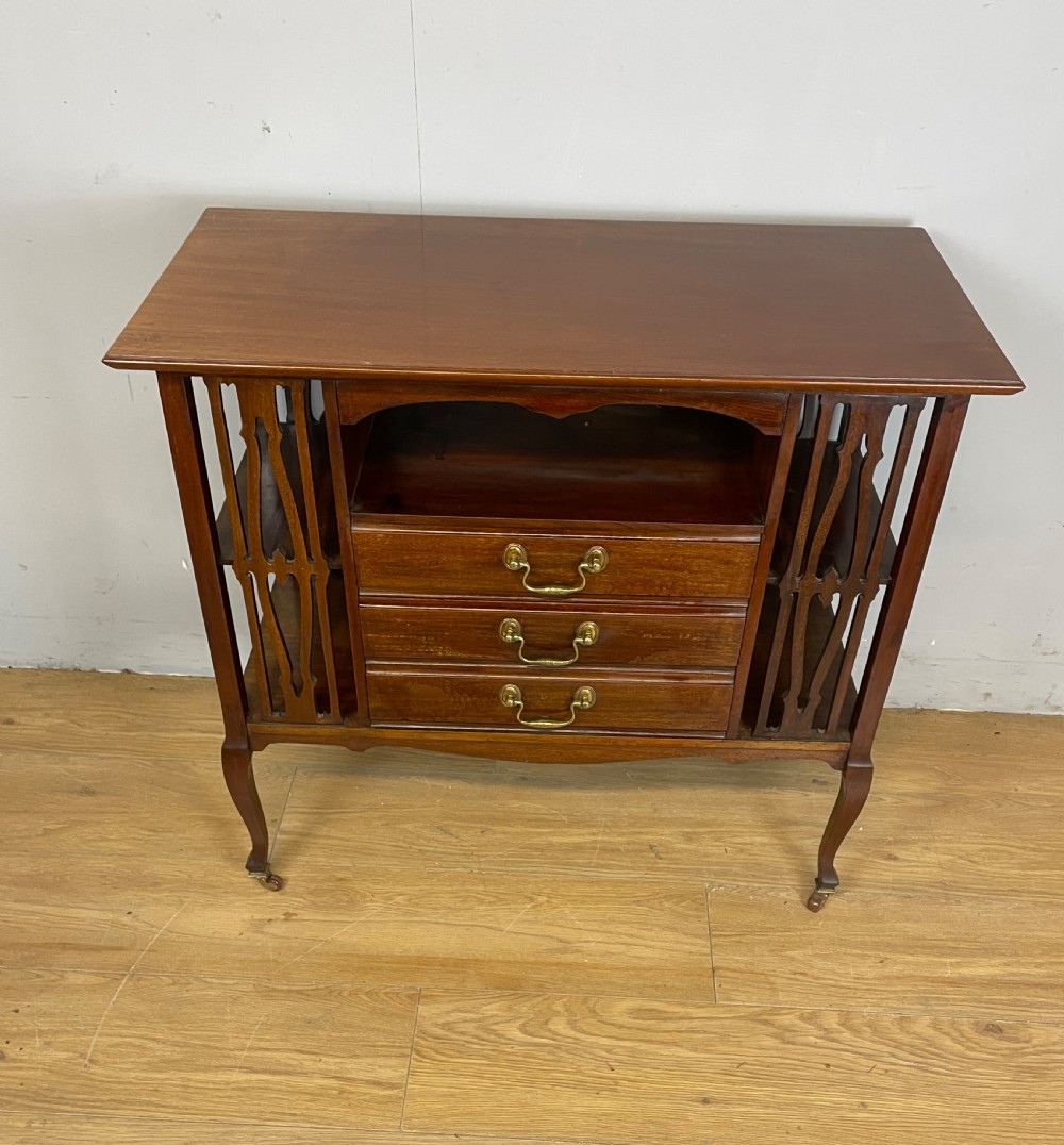 Victorian mahogany music cabinet  View II