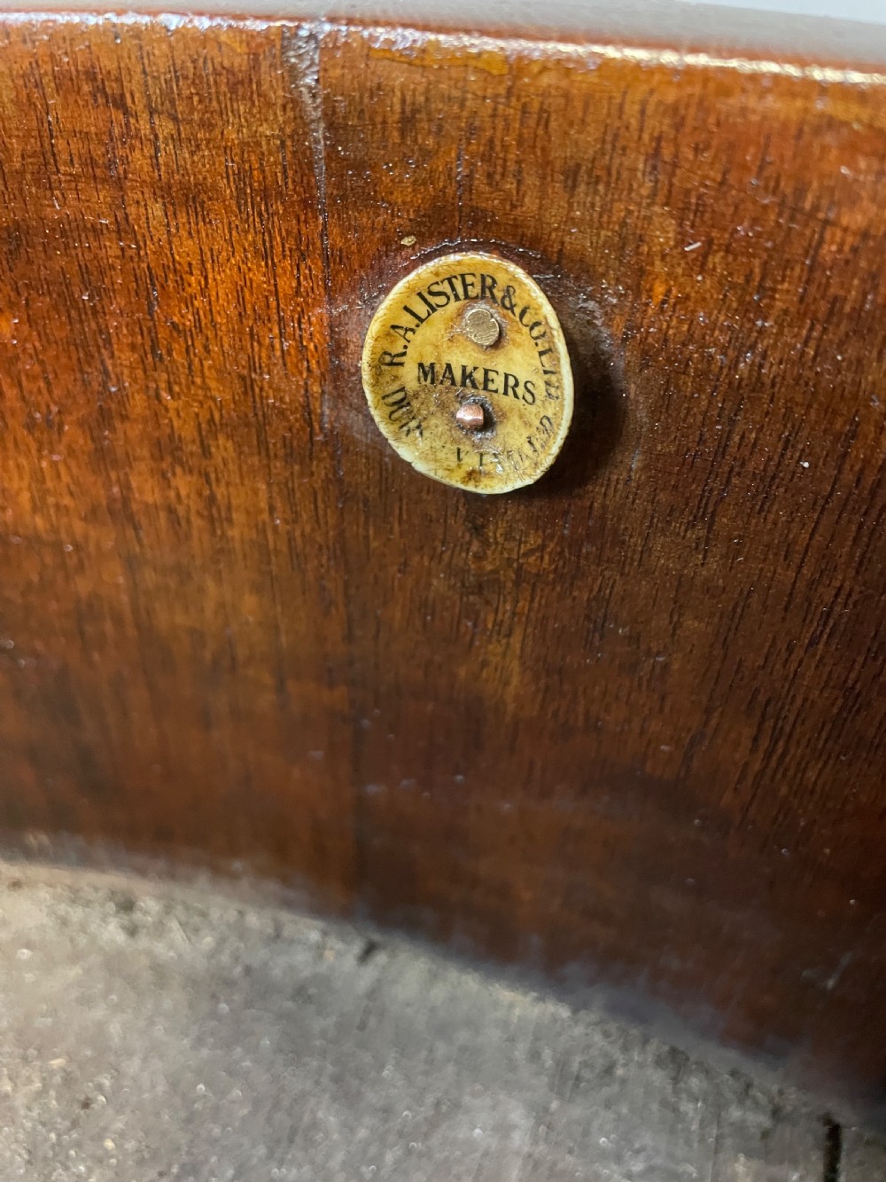 Edwardian oak jardiniere by RA Lister and Co View V