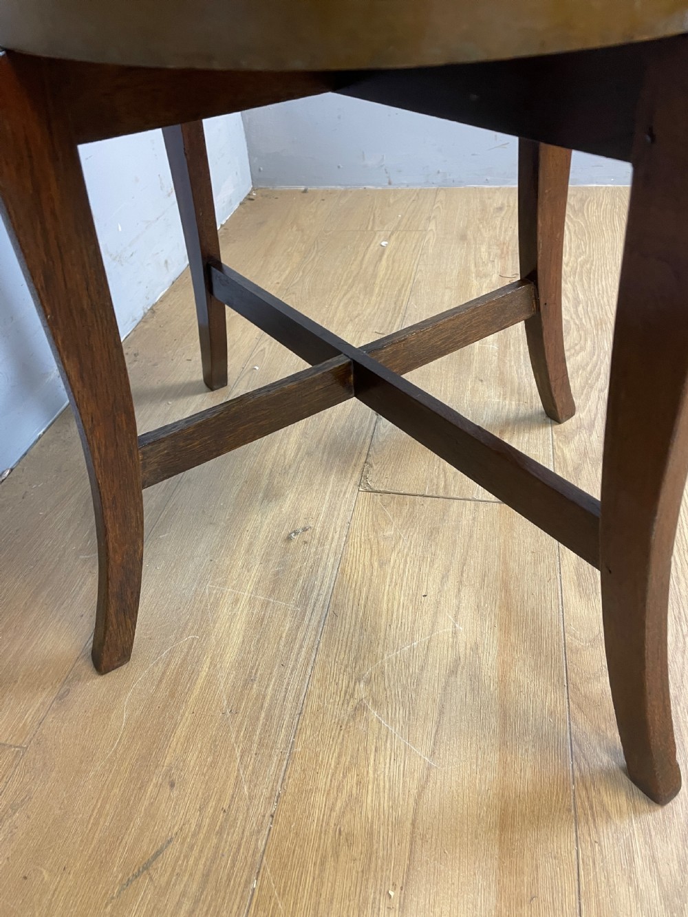 Edwardian oak jardiniere by RA Lister and Co View IX