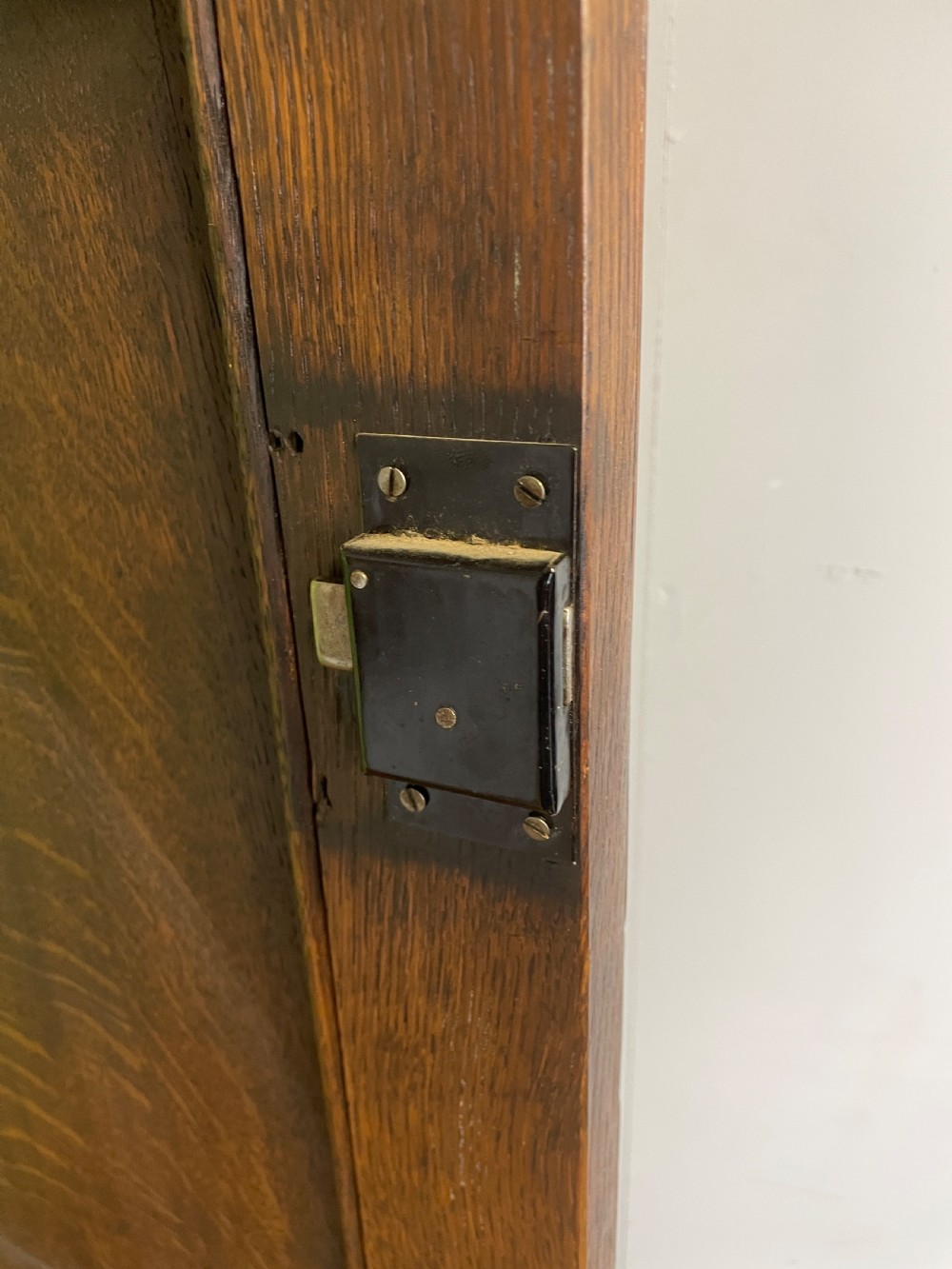 Georgian freestanding golden  oak corner cupboard  View V