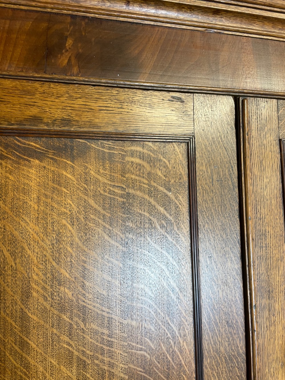 Georgian freestanding golden  oak corner cupboard  View XI