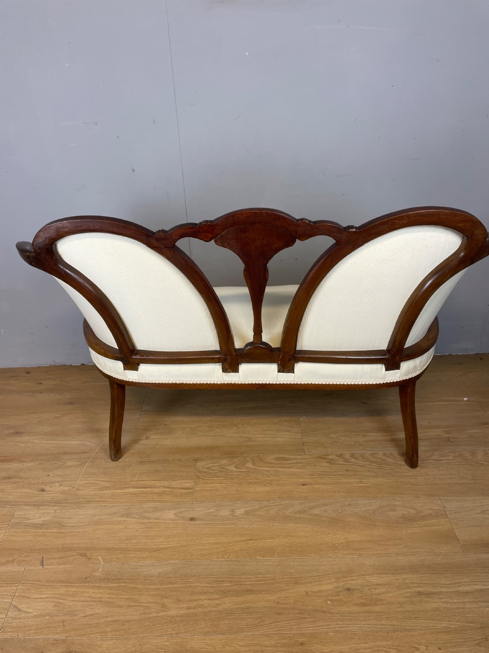 Antique two seater inlaid mahogany sofa  View X