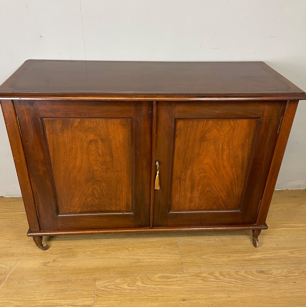 C19TH mahogany freestanding two door side cabinet 