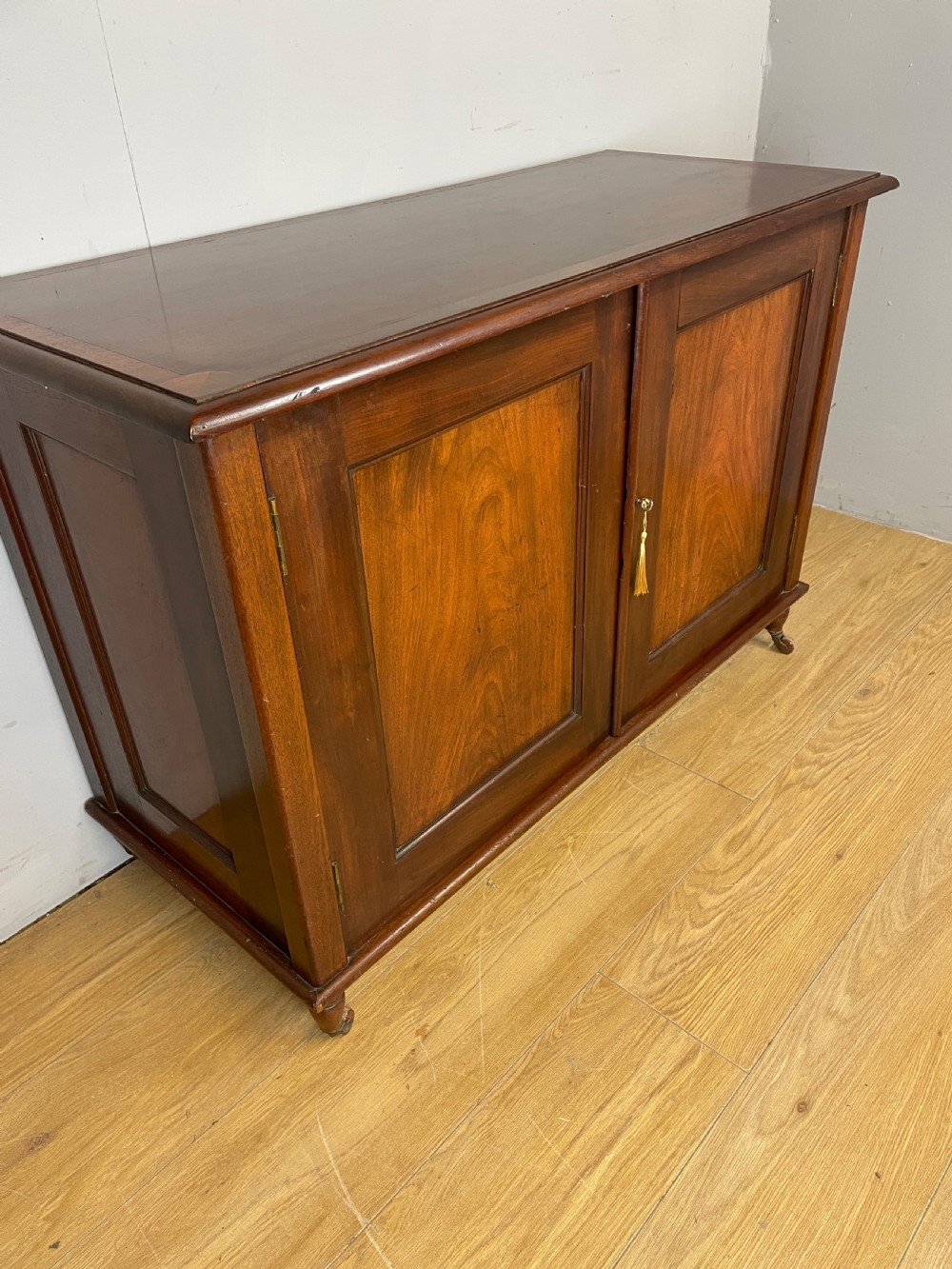 C19TH mahogany freestanding two door side cabinet  View II
