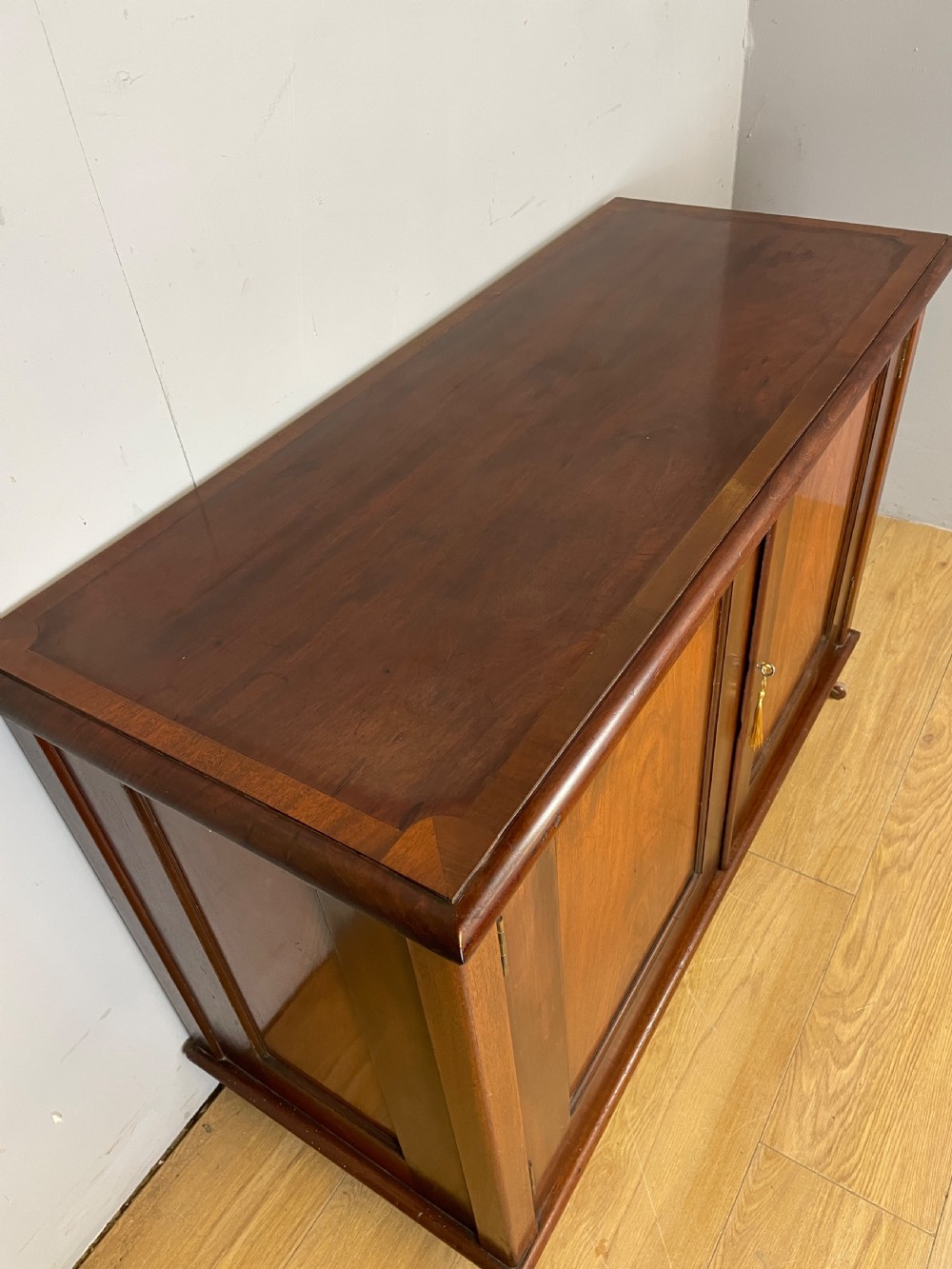 C19TH mahogany freestanding two door side cabinet  View III