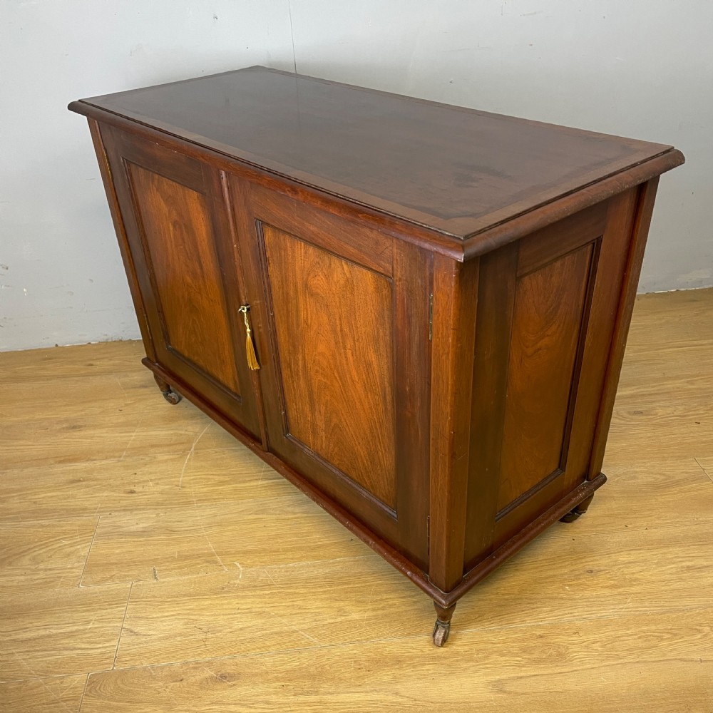C19TH mahogany freestanding two door side cabinet  View V
