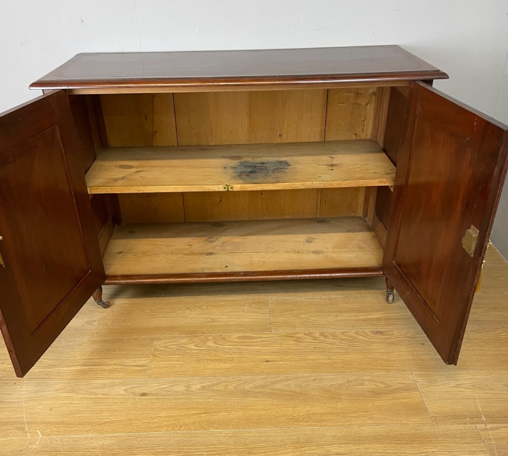 C19TH mahogany freestanding two door side cabinet  View VI