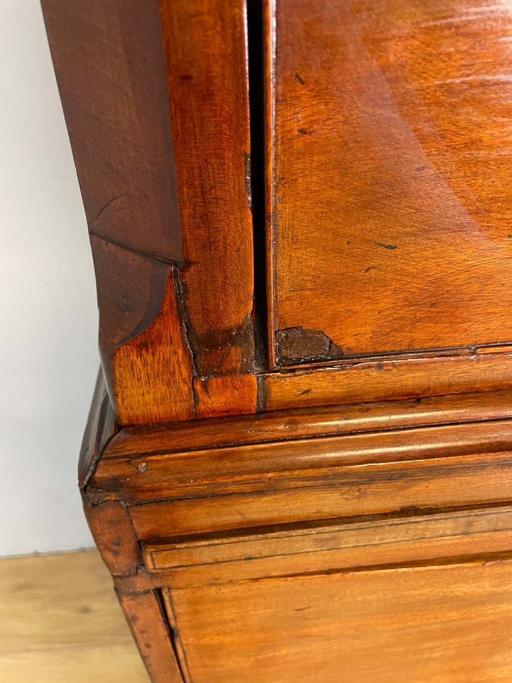 Georgian mahogany chest on chest with dressing slide View VIII
