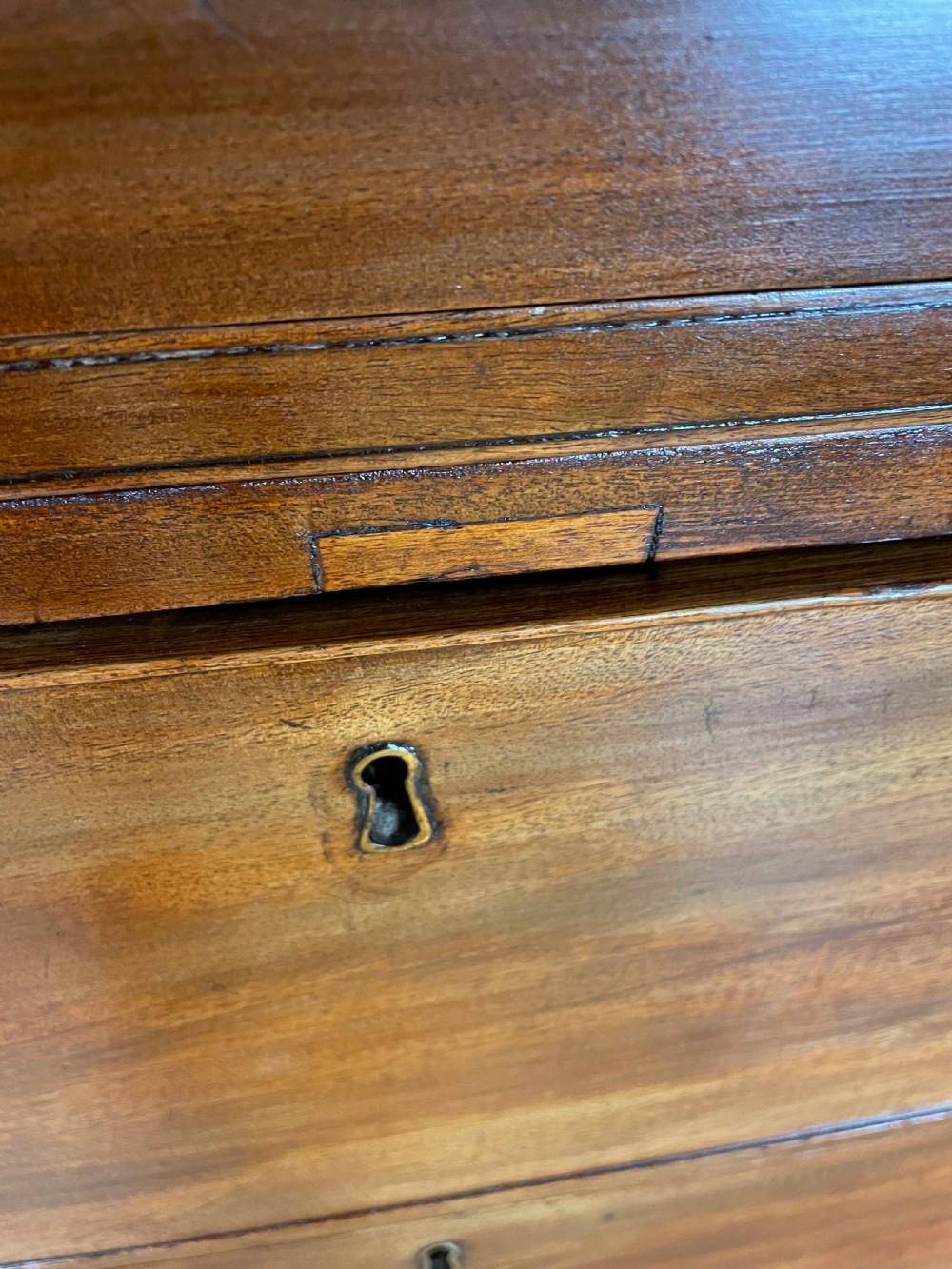 Georgian mahogany chest on chest with dressing slide View X