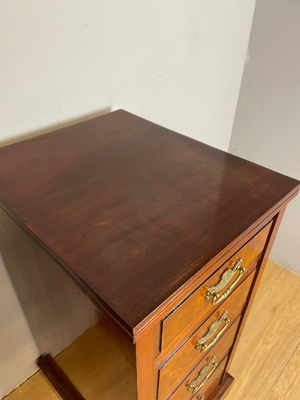 Antique pair of walnut bedside cabinets circa 1880 View V