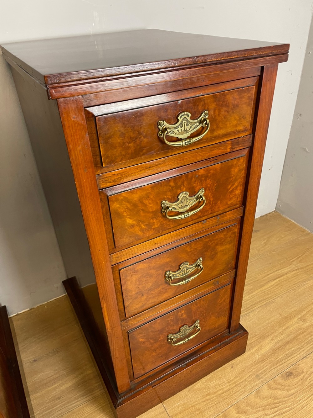 Antique pair of walnut bedside cabinets circa 1880 View VII