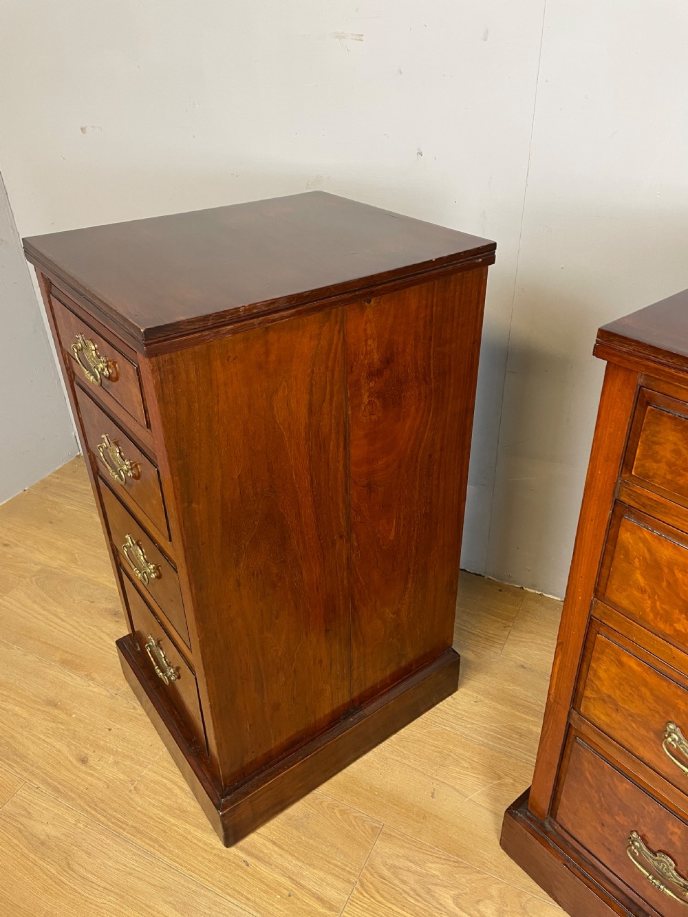 Antique pair of walnut bedside cabinets circa 1880 View IX