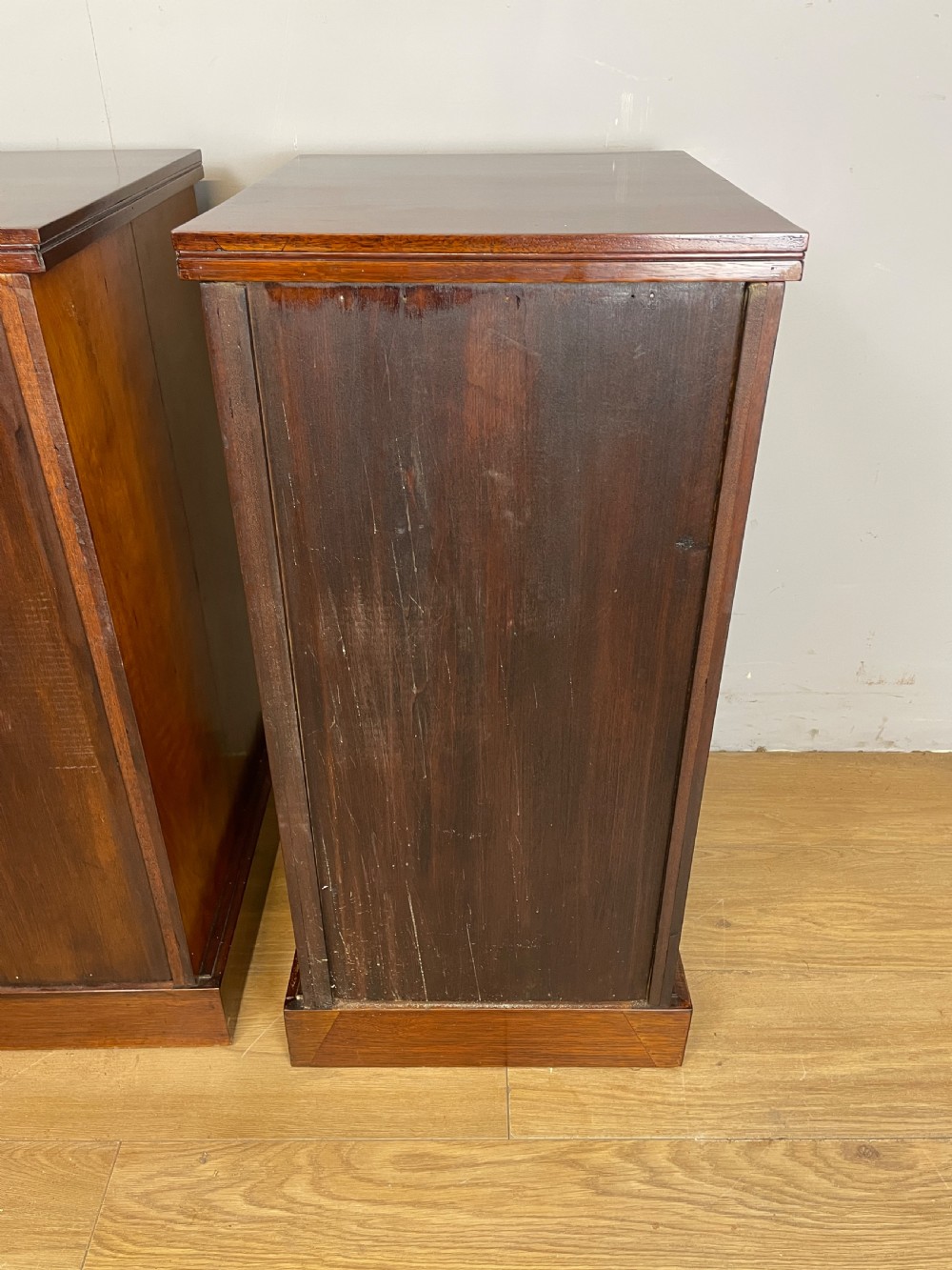 Antique pair of walnut bedside cabinets circa 1880 View XI