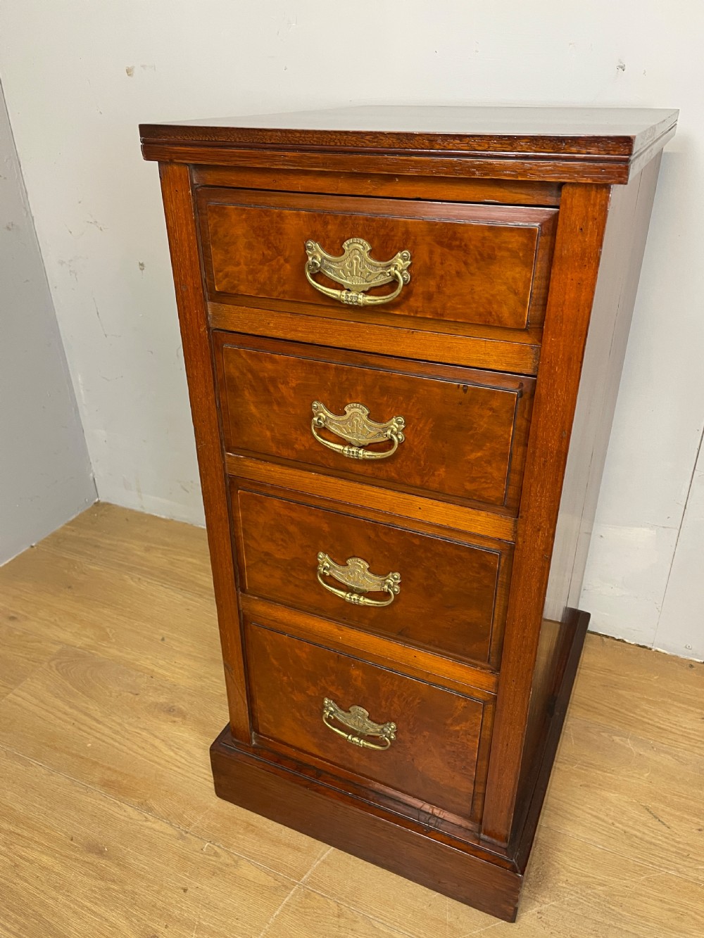 Antique pair of walnut bedside cabinets circa 1880 View XIII