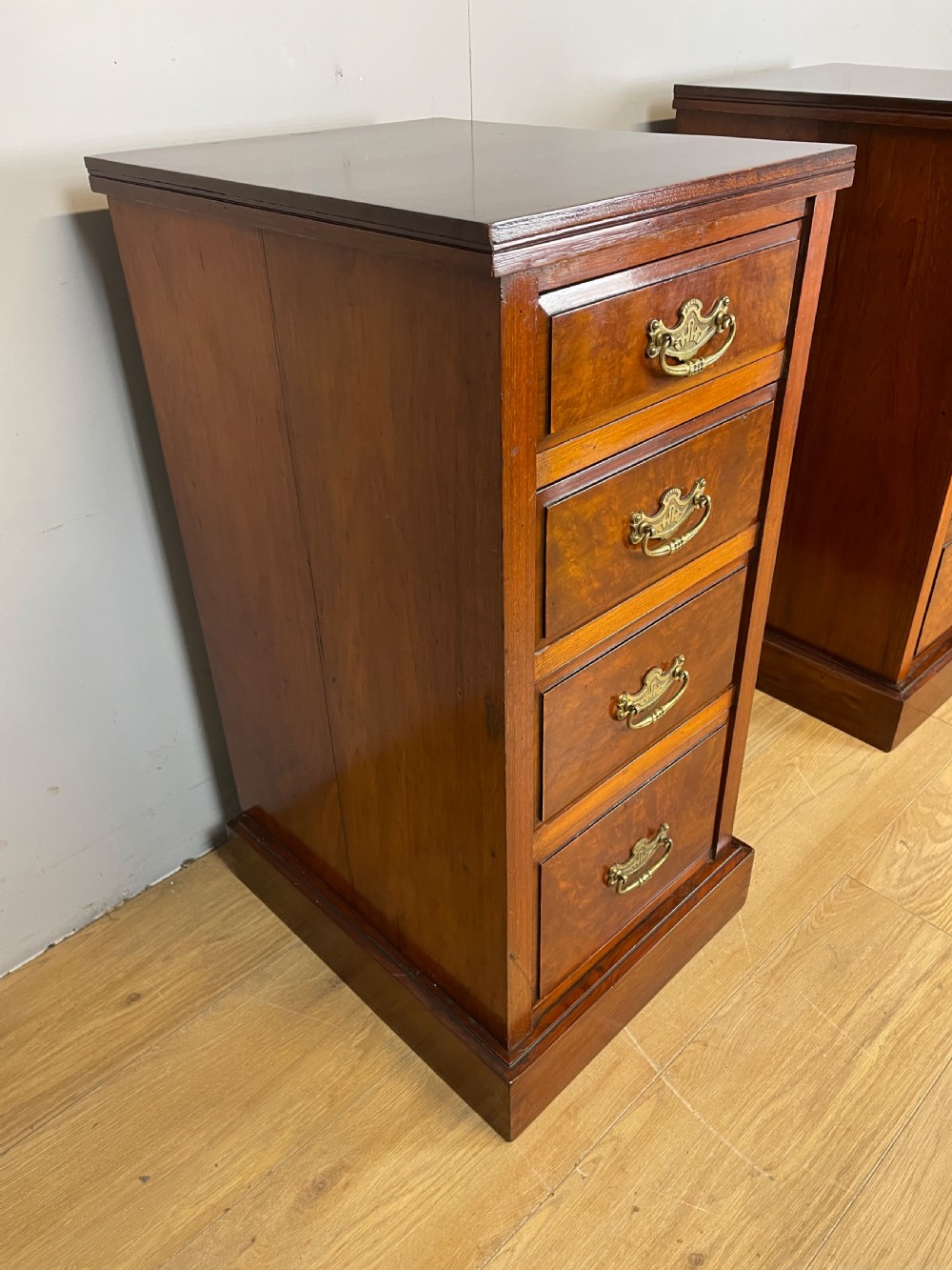 Antique pair of walnut bedside cabinets circa 1880 View XIV