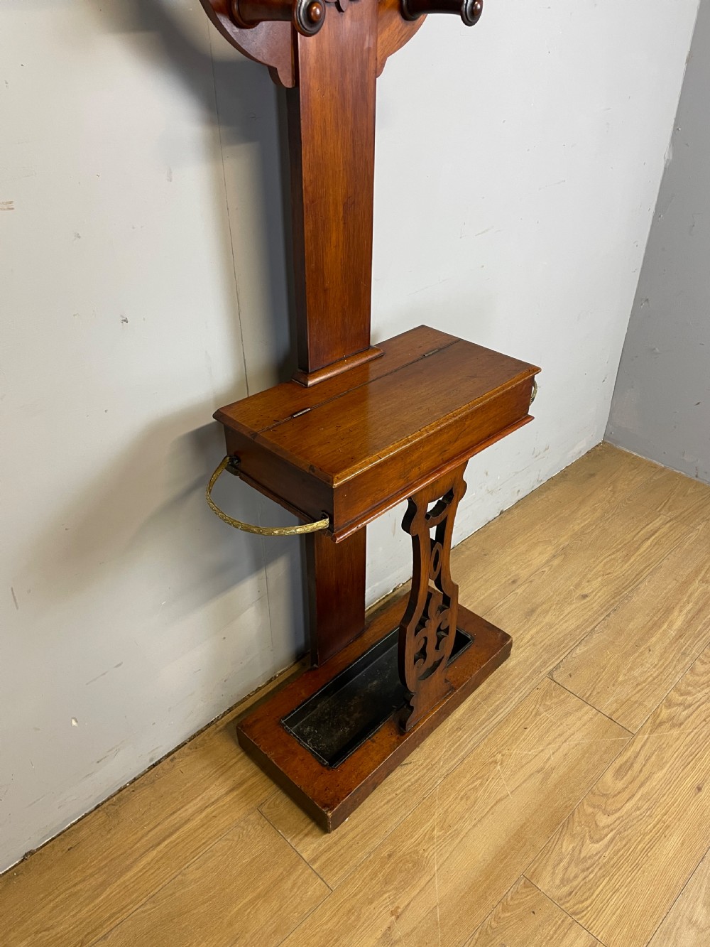 Antique Victorian mahogany hall stand  View III