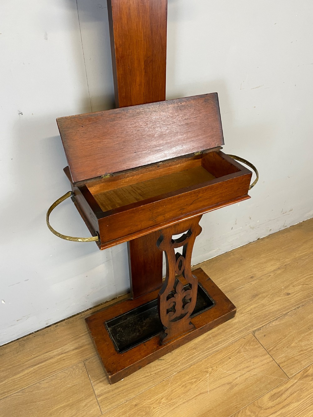 Antique Victorian mahogany hall stand  View V