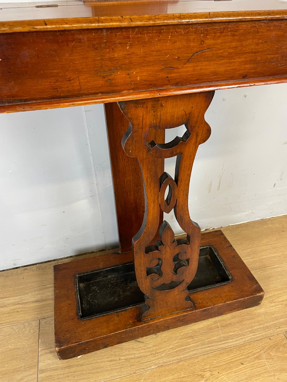 Antique Victorian mahogany hall stand  View VI