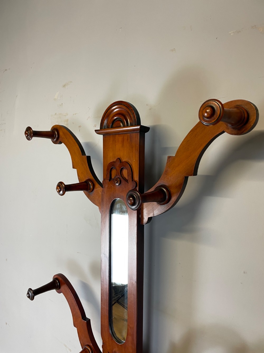 Antique Victorian mahogany hall stand  View IX