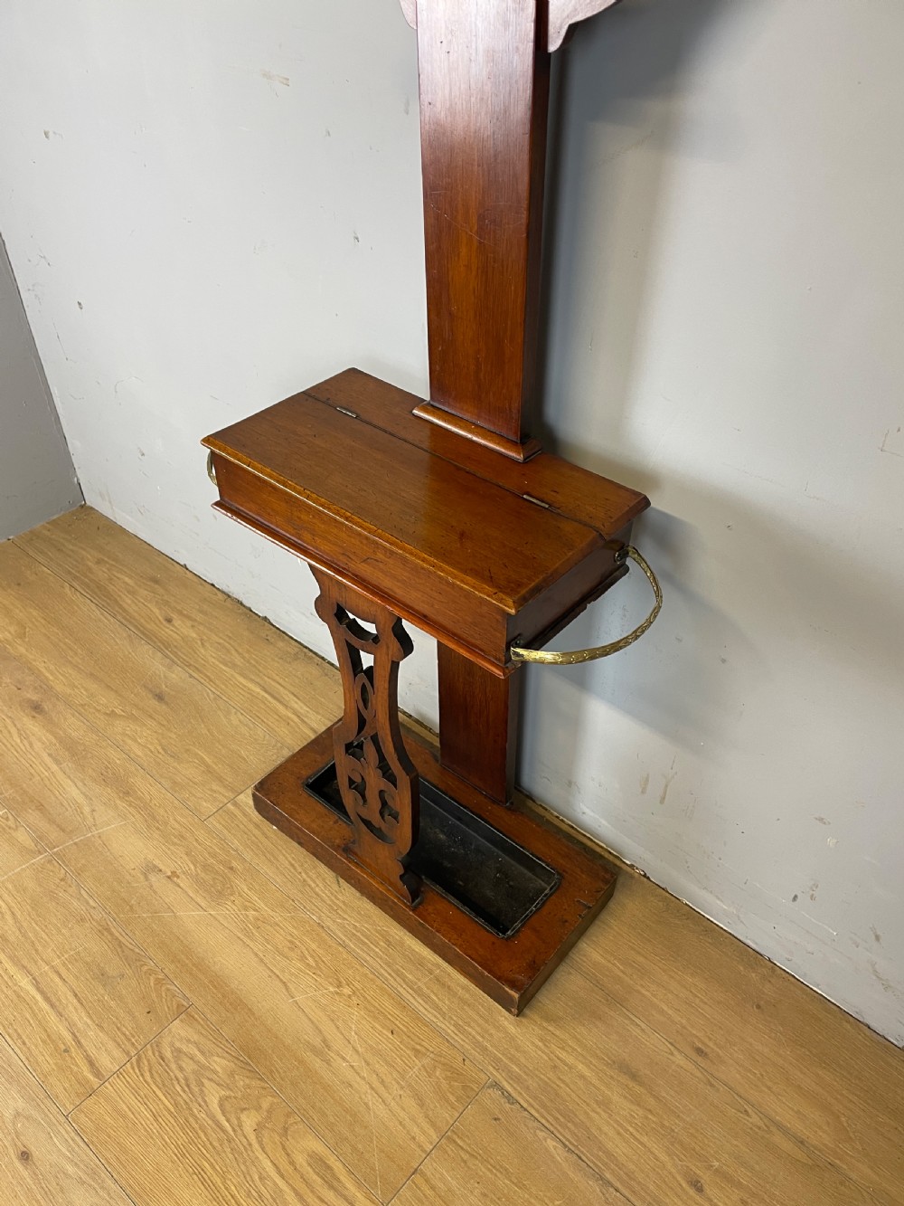 Antique Victorian mahogany hall stand  View X