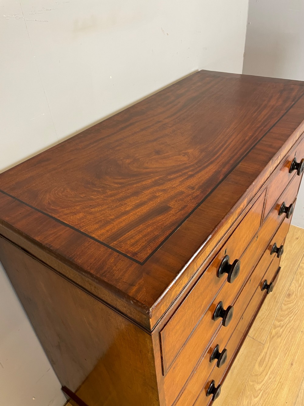 Georgian four height mahogany chest of drawers  View II